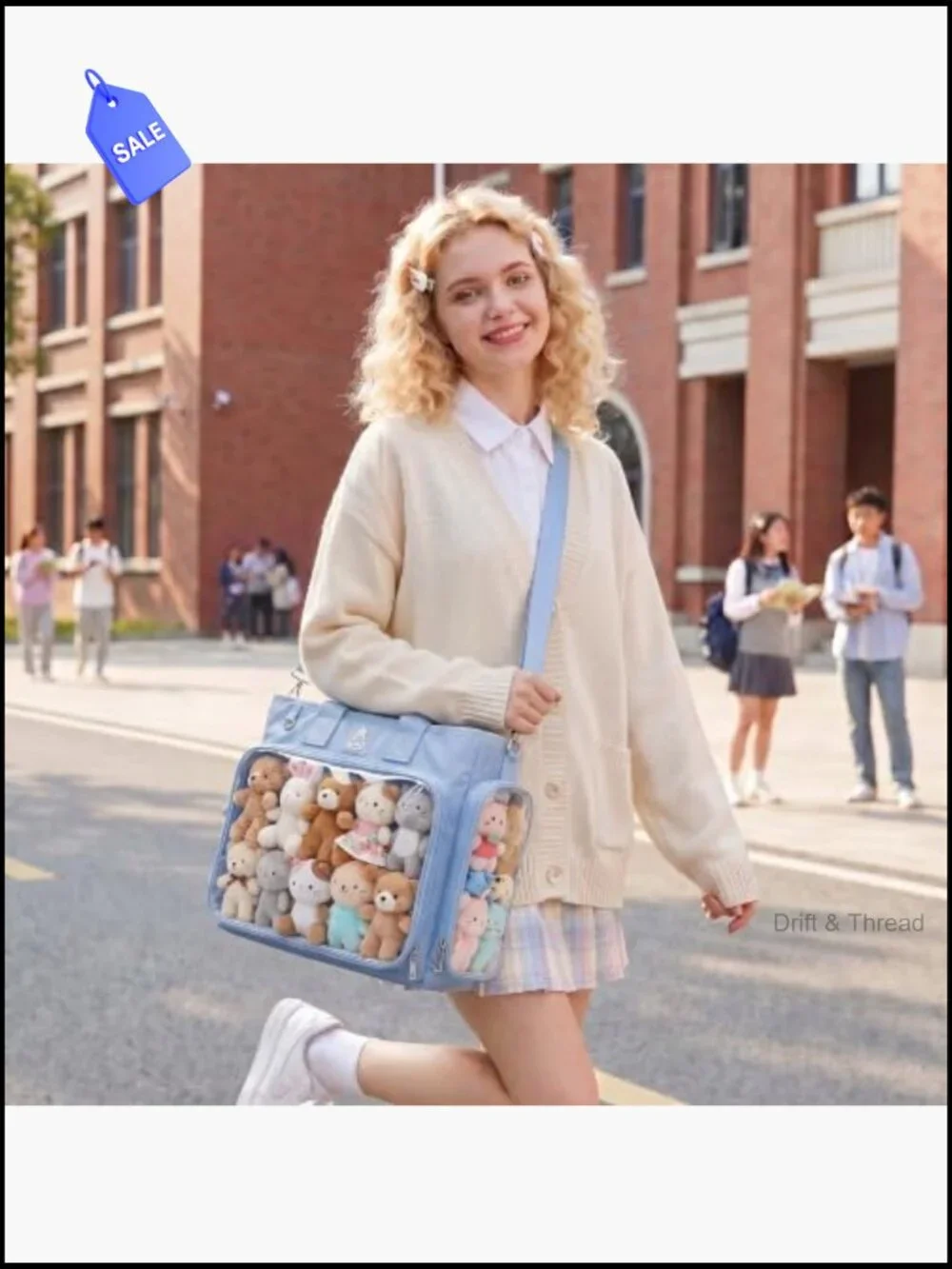 Ita Bag Crossbody Backpack with Clear Window Convertible 4-Way